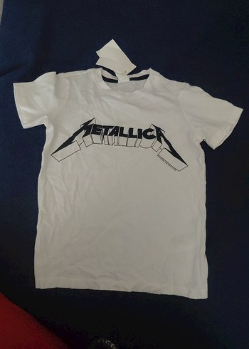 Erkek Çocuk Metallica Baskılı Beyaz Tişört - Görsel 7