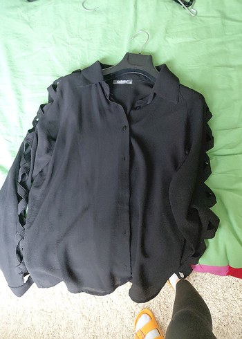 Siyah Gotik Kadın gomlek - Görsel 6