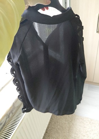 Siyah Gotik Kadın gomlek - Görsel 4