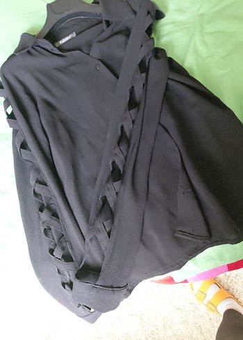 Siyah Gotik Kadın gomlek - Görsel 2