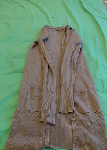 Açık Kahve Düğmeli Uzun Kollu Kadın Hırka - Görsel 3