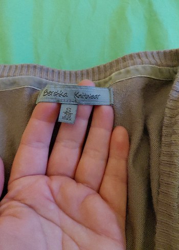 Açık Kahve Düğmeli Uzun Kollu Kadın Hırka - Görsel 2