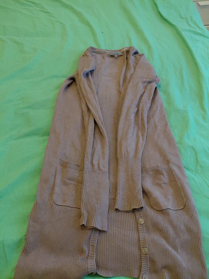 Açık Kahve Düğmeli Uzun Kollu Kadın Hırka - Görsel 3