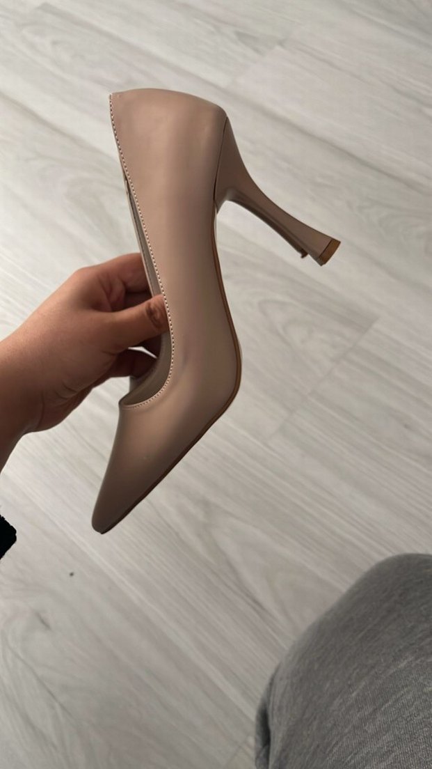 Bej Stiletto Topuklu Kadın Ayakkabı - Görsel 2