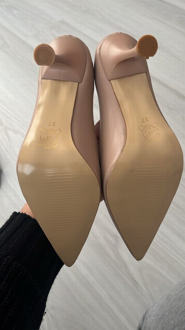 Bej Stiletto Topuklu Kadın Ayakkabı - Görsel 3