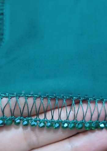 Yeşil Boncuk İşlemeli Kadın El Zinciri - Görsel 2