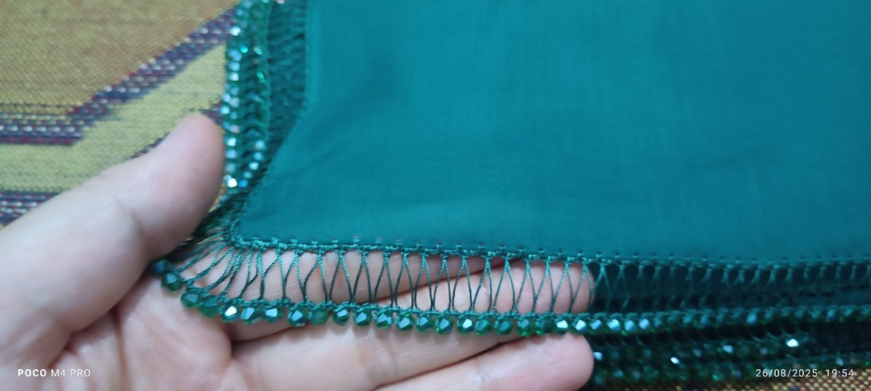 Yeşil Boncuk İşlemeli Kadın El Zinciri - Görsel 2