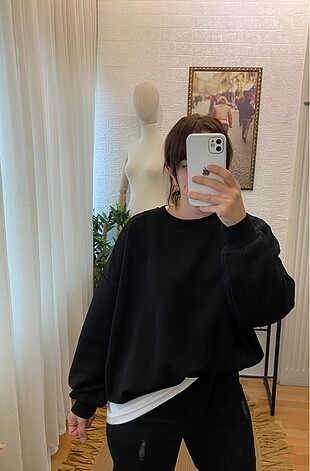 Basic şardonlu sweatshirt