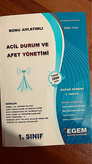 Açıköğretim acil durum ve afet yönetimi