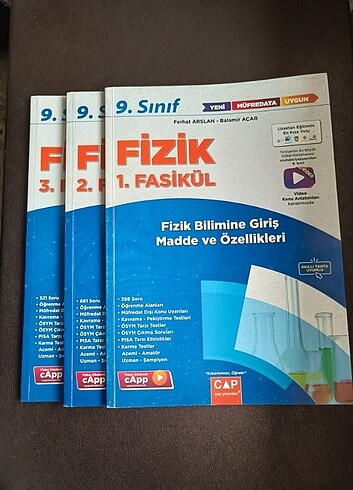Çap yayınları 9.sınıf fizik fasikül seti