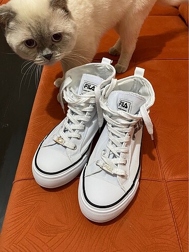 38 Beden beyaz Renk Fila marka Converse model ayakkabı