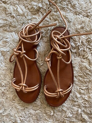H&M H&M sandalet gold-bakır renk