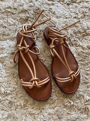 38 Beden H&M sandalet gold-bakır renk