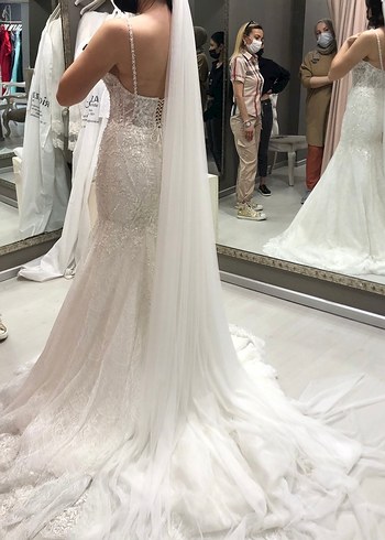 Straplez Denizkızı Gelinlik balık model - Görsel 7