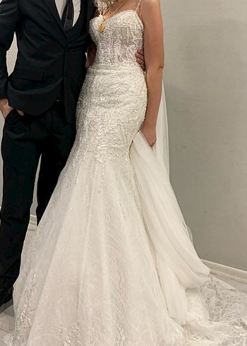 Straplez Denizkızı Gelinlik balık model - Görsel 6