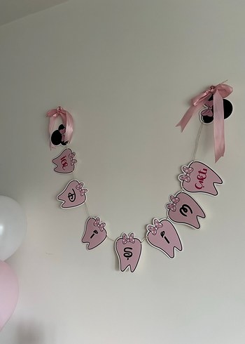 Pembe Minnie Mouse Parti Süsü Seti - Görsel 2