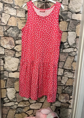 Kız Çocuk Pembe Renkli Fırfırlı Elbise - Görsel 4