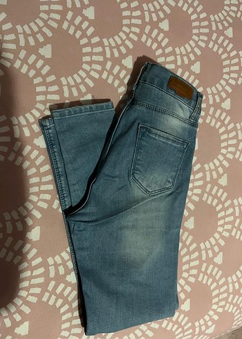 Yırtık Detaylı Mavi Skinny Denim Pantolon - Görsel 7