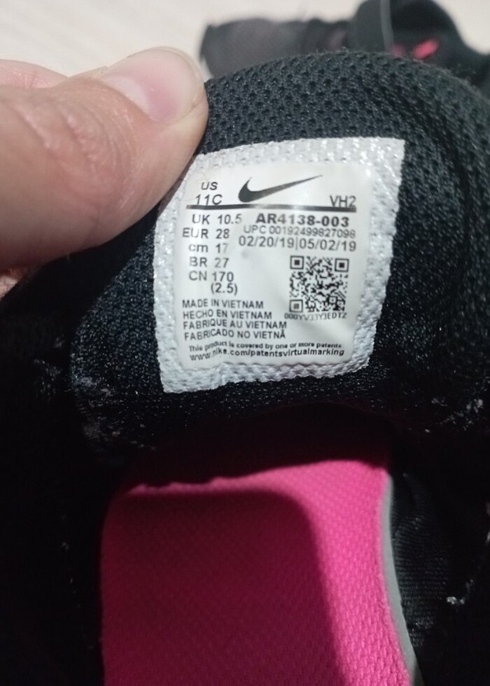 Nike 28 numara kız çocuk spor ayakkabı - Görsel 4