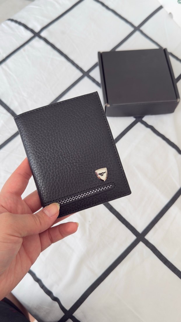 Siyah Klasik Desenli Erkek Cüzdanı - Görsel 5