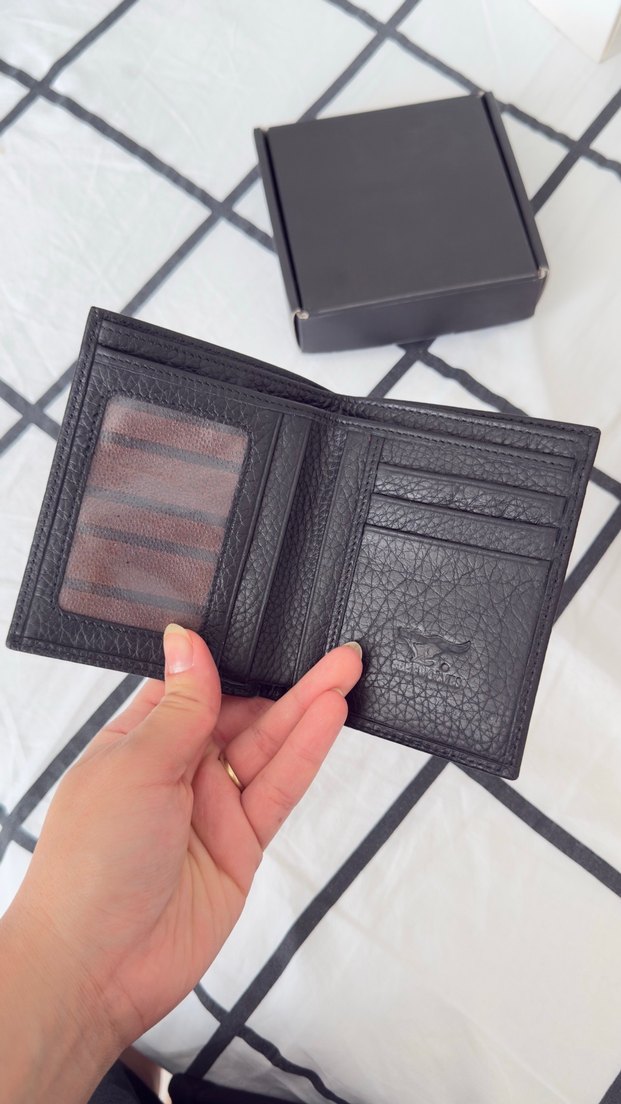Siyah Klasik Desenli Erkek Cüzdanı - Görsel 4