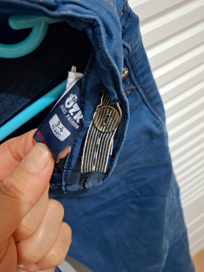 Koyu Mavi Erkek Çocuk Kot Pantolon - Görsel 4