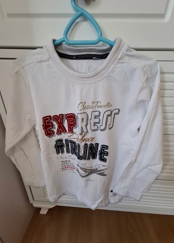 Erkek Çocuk Beyaz Pamuklu Sweatshirt - Görsel 2