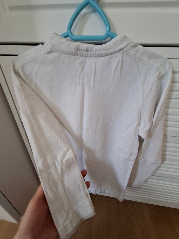 Erkek Çocuk Beyaz Pamuklu Sweatshirt - Görsel 3