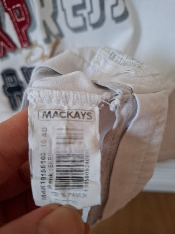 Erkek Çocuk Beyaz Pamuklu Sweatshirt - Görsel 5