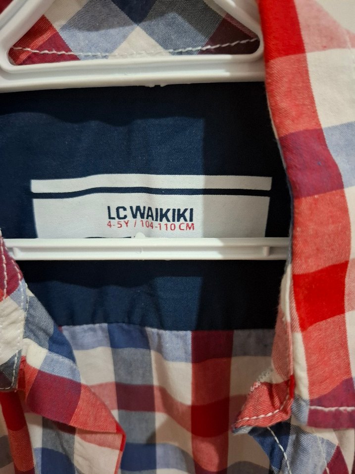 Kısa Kollu Erkek Çocuk Kareli Gömlek - Görsel 4