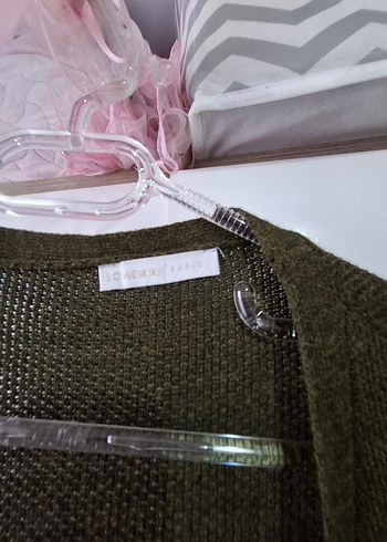 Uzun yeşil Kadın Örgü Hırka - Görsel 5