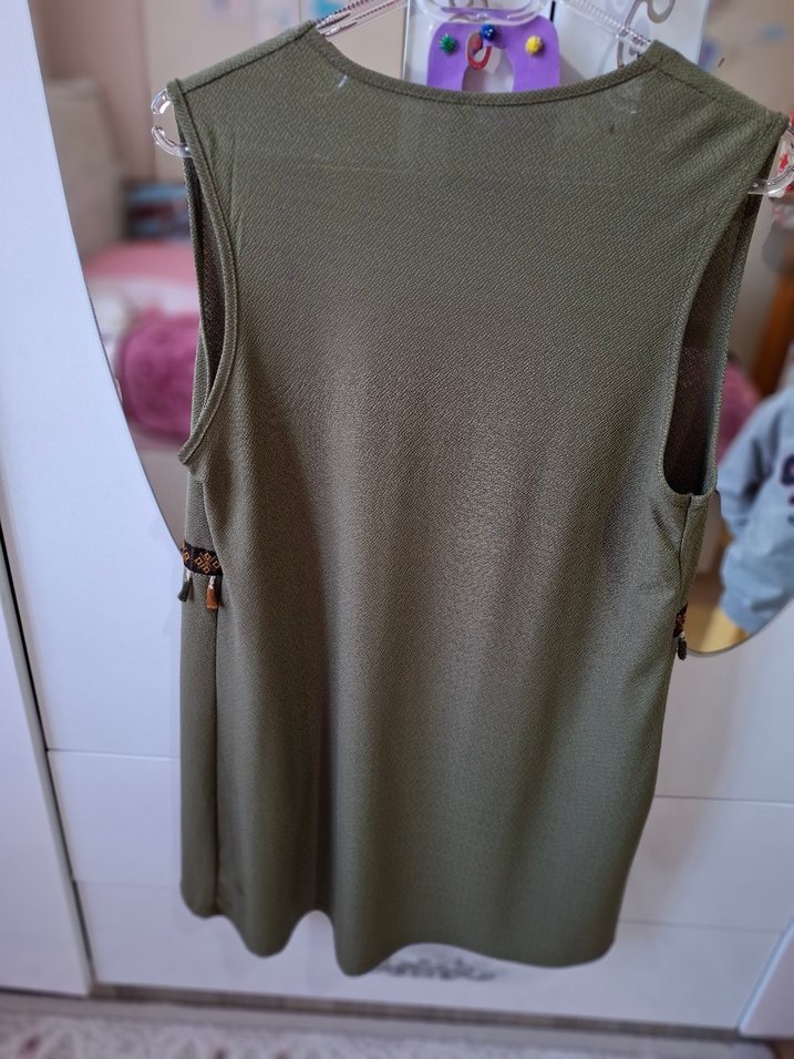 Püsküllü Nakışlı Bohem Uzun Yelek - Görsel 5