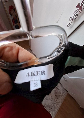 Uzun Kollu Çok Renkli Ofis Elbisesi - Görsel 5