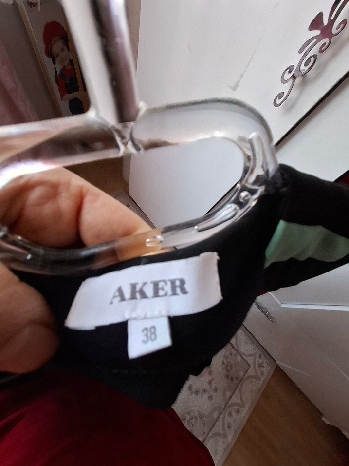 Uzun Kollu Çok Renkli Ofis Elbisesi - Görsel 5