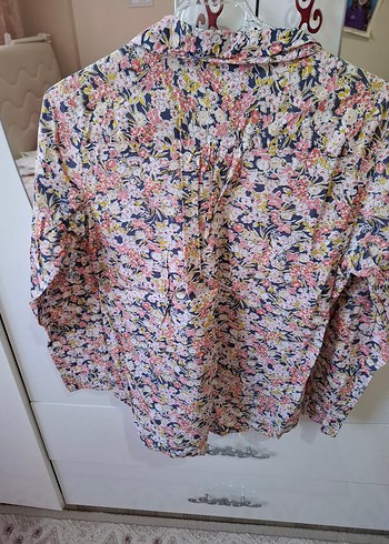 Düğmeli, Baskılı, Uzun Kollu Kadın Gömlek - Görsel 5