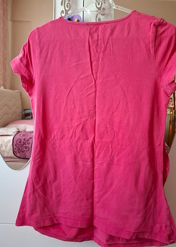 Pembe Pamuk Hamile Tişörtü - Görsel 4