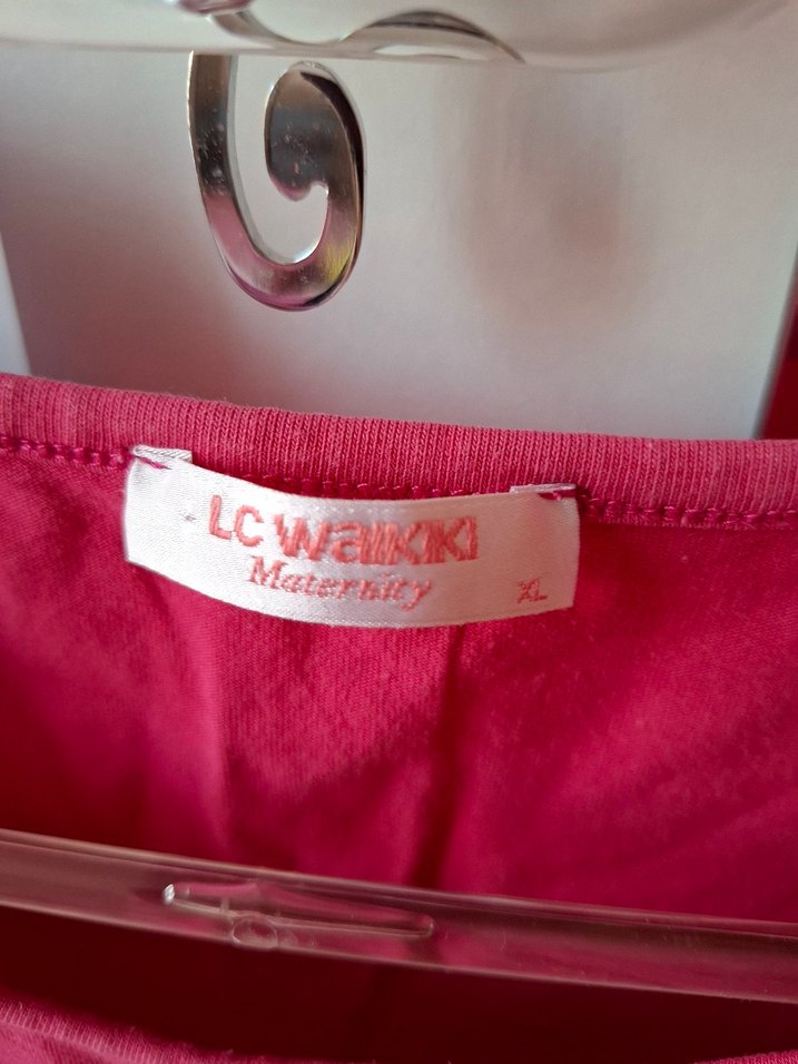 Pembe Pamuk Hamile Tişörtü - Görsel 5