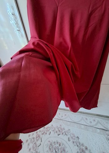 Bordo Uzun Salaş Kadın Etek - Görsel 6