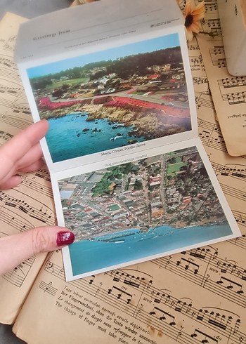 Kaliforniya Katlanır Kartpostal 60lar - Görsel 2