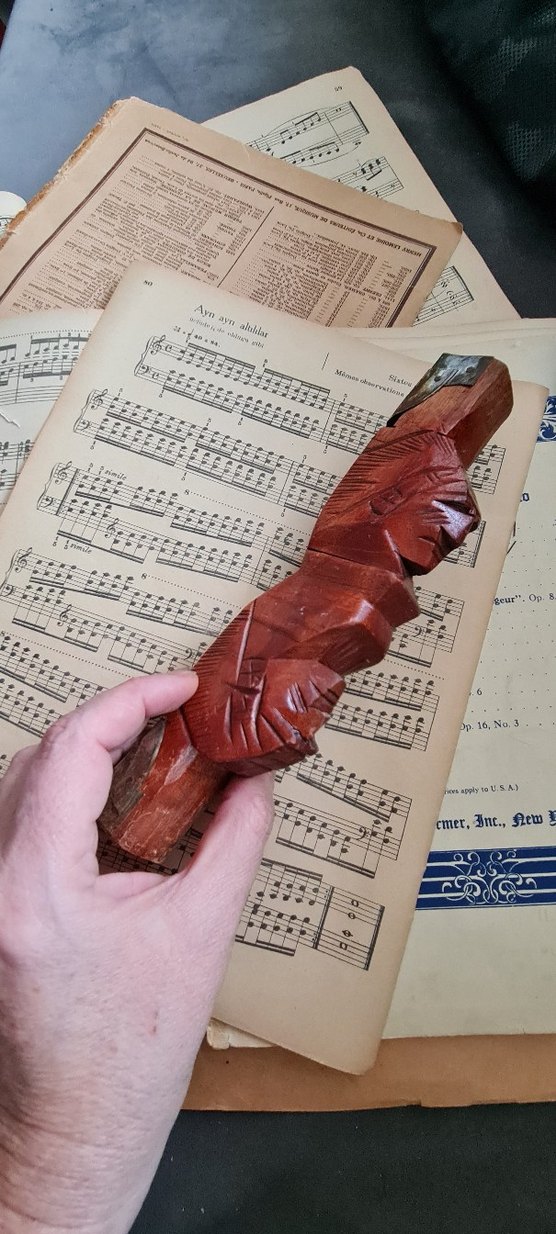 El oyması Kızılderili (Native American) tarzı ahşap duvar süsü - Görsel 2