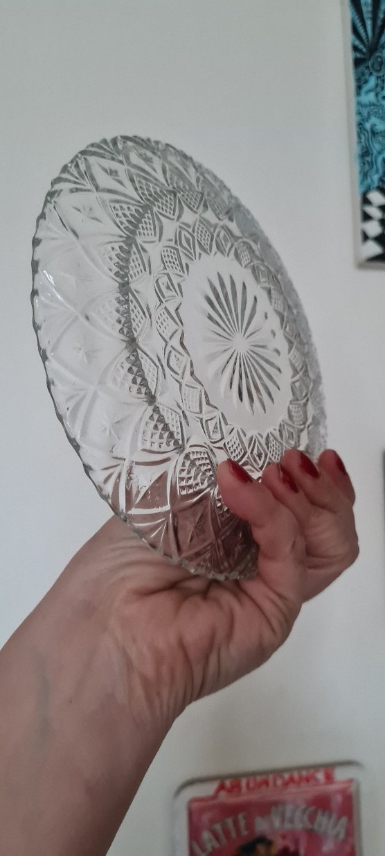 Vintage Şeffaf Cam Tabak - Görsel 2