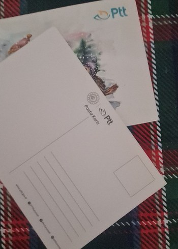 Pastel Beyaz Kış Temalı 2 kartpostal - Görsel 2