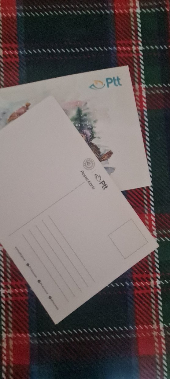 Pastel Beyaz Kış Temalı 2 kartpostal - Görsel 2