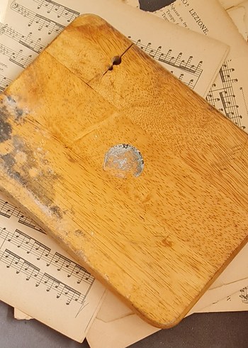 klasik Hollanda mavi-beyaz kadrolu kesme tahtası - Görsel 4