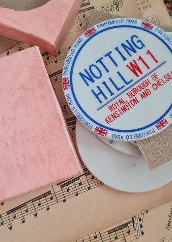 Renkli Vintage Notting Hill bardak altlığı - Görsel 4