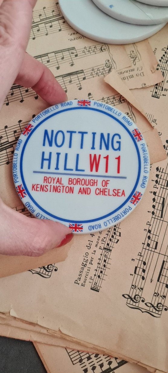 Renkli Vintage Notting Hill bardak altlığı - Görsel 3