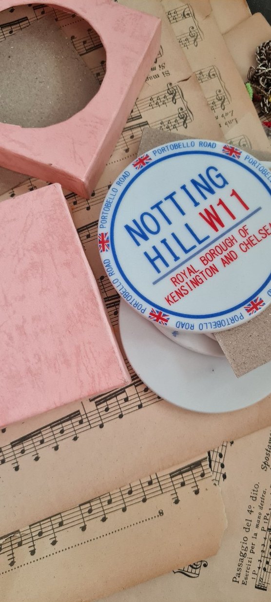 Renkli Vintage Notting Hill bardak altlığı - Görsel 4