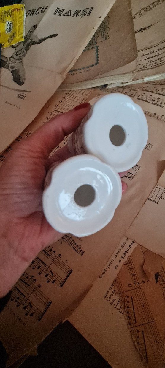 Beyaz Kuş Desenli Tuzluk ve Biberlik Seti - Görsel 3