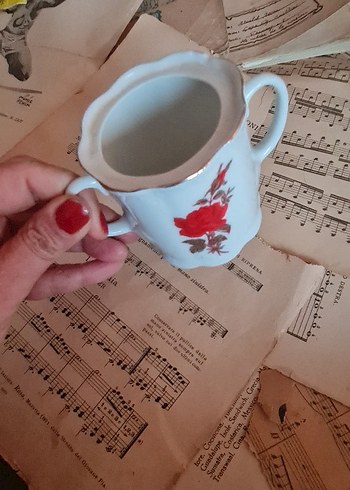 Beyaz Çift Kulplu Porselen Fincan - Görsel 2