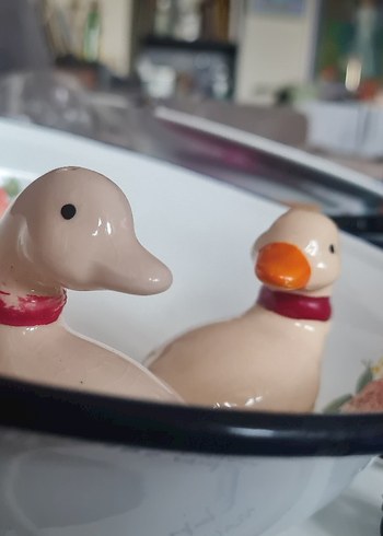 Vintage ördek tuzluk biberlik seti - Görsel 2